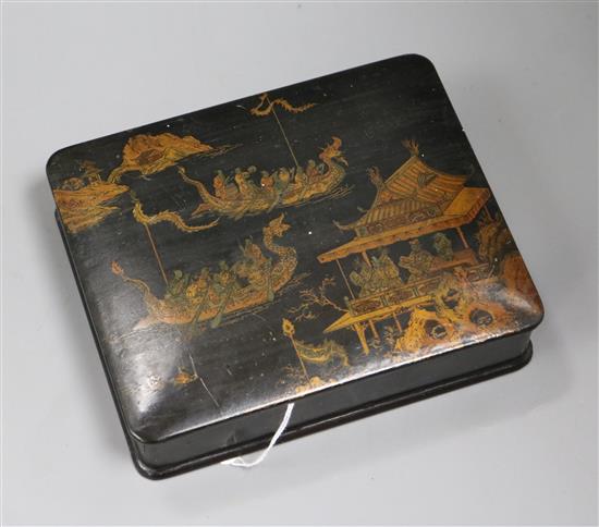 A Chinese lacquer box